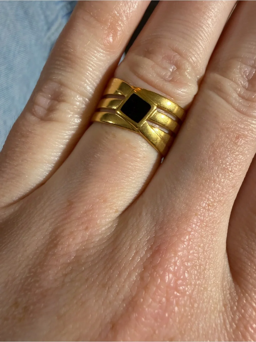18k Gold-Plated Adjustable Ring